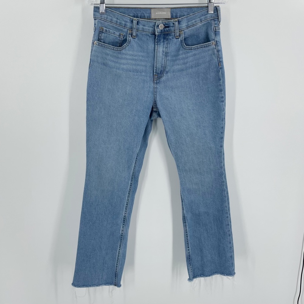 Everlane 29 Regular High Waist Fray Raw Hem Jeans